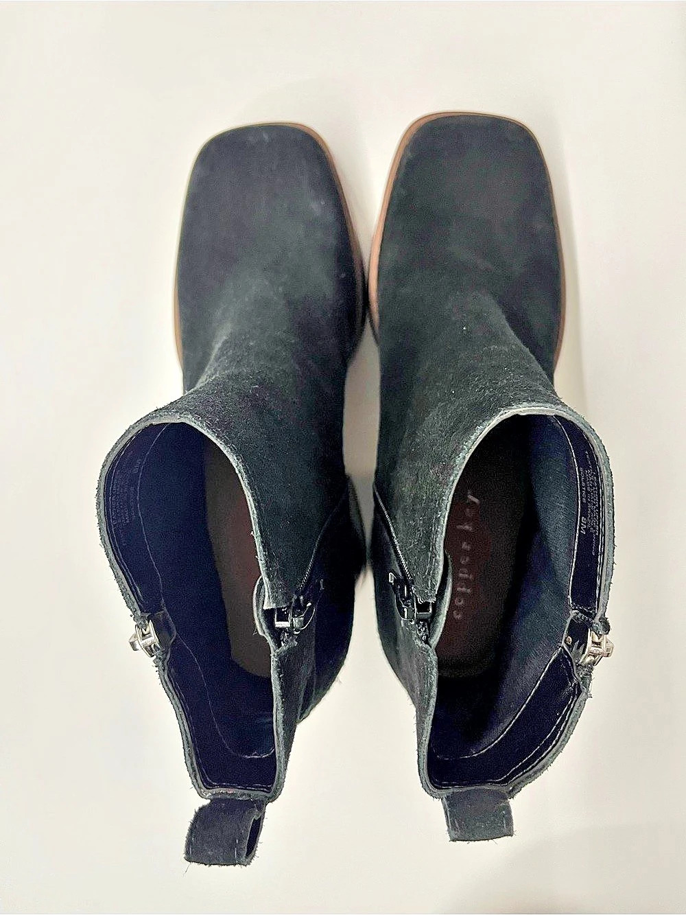 Copper Key Black Leather Ankle Boots US 8M - Picture 8 of 11